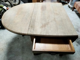 antiek inklapbare ovale houten tafel (7)
